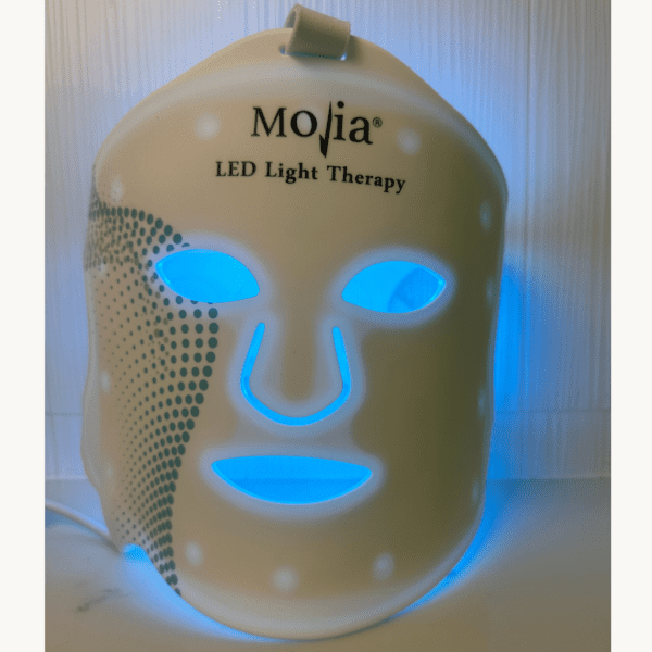 Mojia Australia LED light therapy mask - cyan led